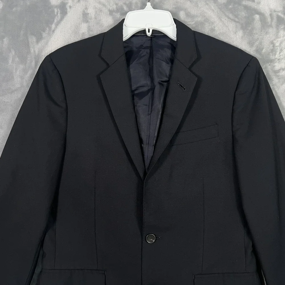 J Crew Ludlow Suit Jacket Mens 36S Loro Piana Wool Deep Navy Blue Blazer Slim